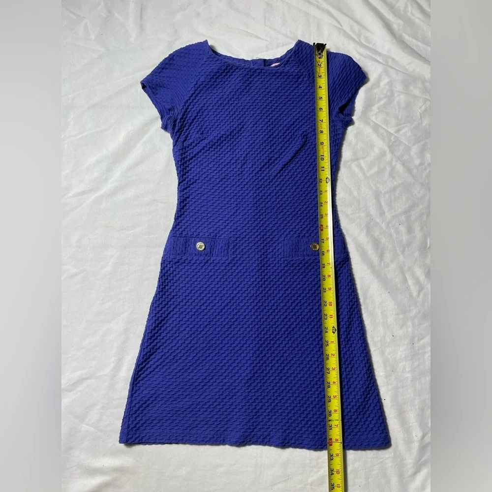 Lilly Pulitzer Coco Textured Shift Dress purple/Blue women’s size XS - Picture 5 of 8